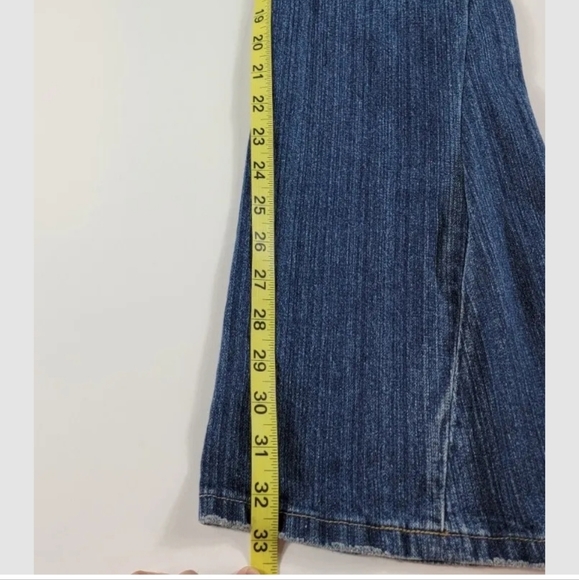 True Religion Joey Twisted Seam Flare Blue Jeans 04-503 Made in USA Size 30 - Picture 5 of 7